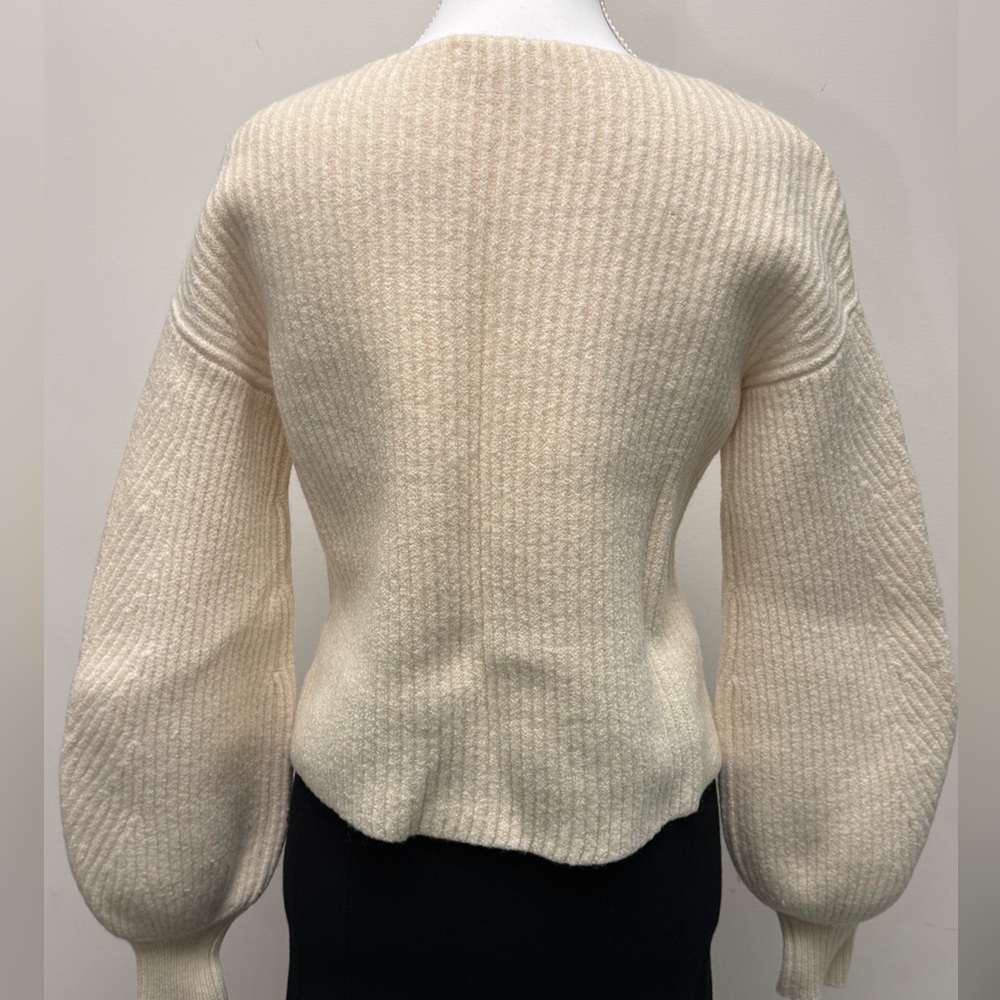 INTERMIX Cream Ribbed Sweater - Picture 4 of 7
